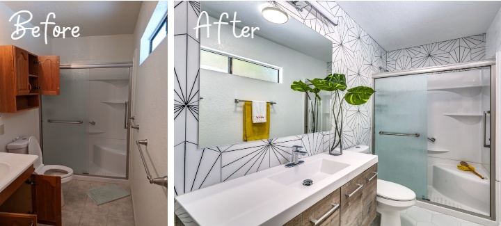 Modern bathroom remodel in Palm Springs