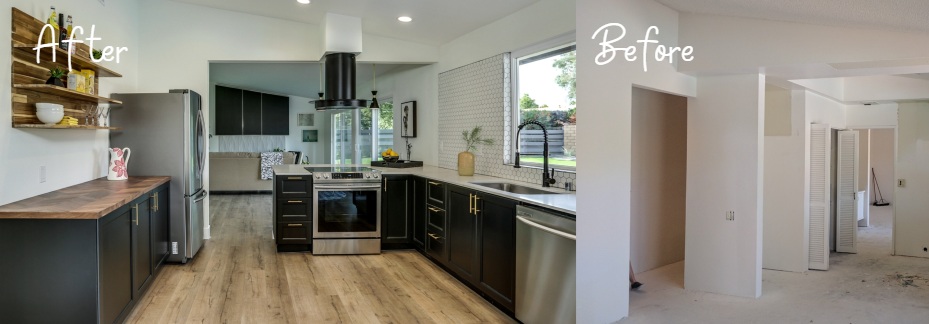 Home transformation before and after